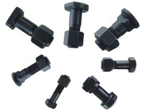 bolt and nut for heavy duty machinery